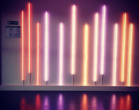 Bunte LED Beleuchtung in der Factory Berlin