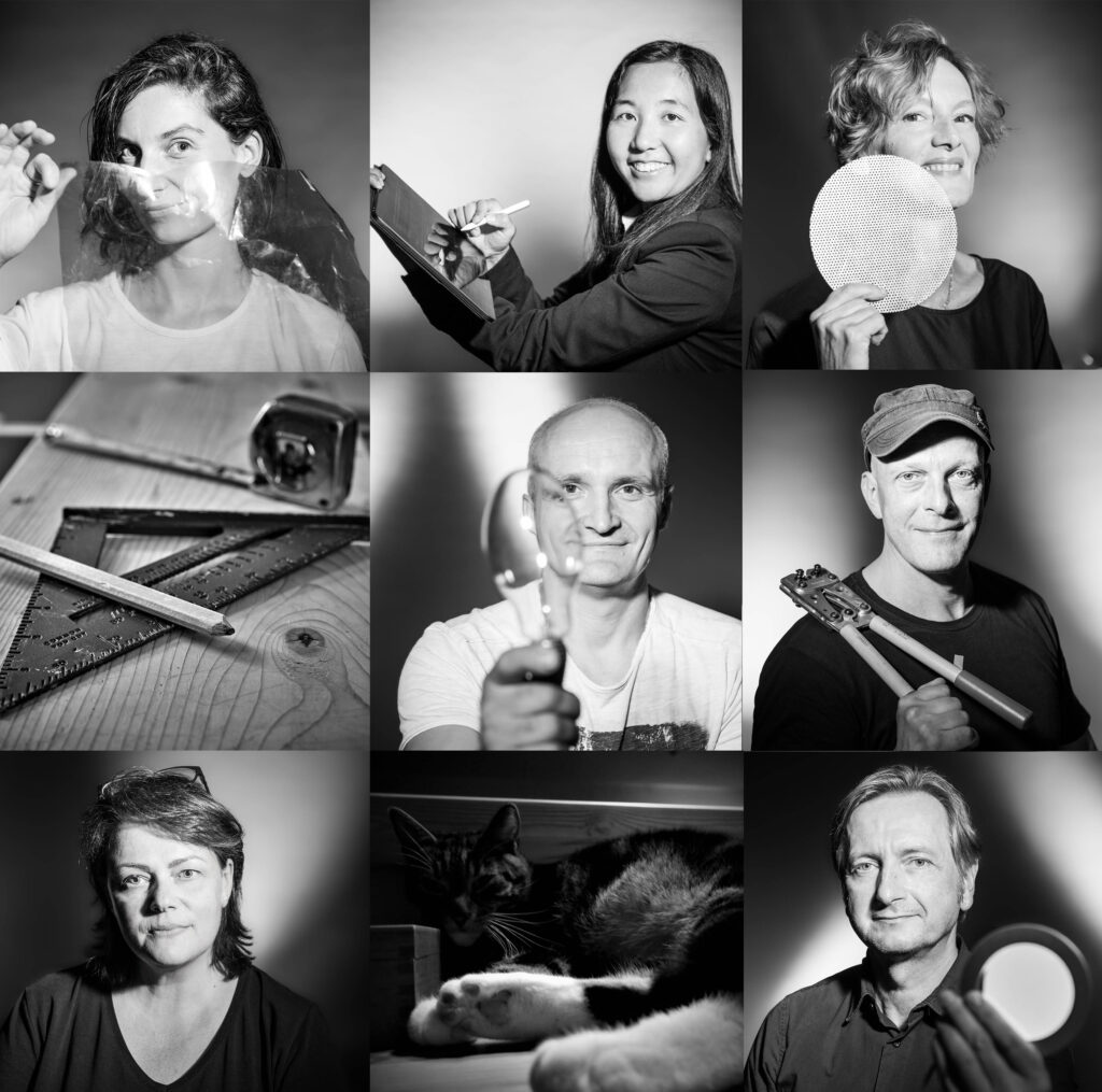Kollage der Teammitglieder von Lumeslicht